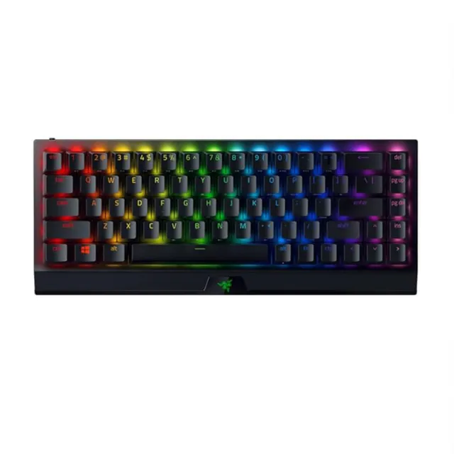 【Razer 雷蛇】BlackWidow V3 Mini 黑寡婦蜘幻彩版鍵盤 V3 Mini 無線-黃軸(英文)