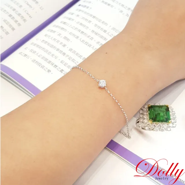 【DOLLY】0.30克拉 輕珠寶18K金完美車工鑽石手鍊(001)