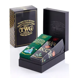 【TWG Tea】時尚茶罐雙入禮盒組 1837紅茶100g+蝴蝶夫人之茶100g(黑茶+綠茶)