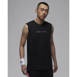 【NIKE 耐吉】背心 上衣 球衣 運動 休閒 男 女 AS M J DF SLVLS TOP GCEL Jordan 喬丹 黑色(HF6590010)