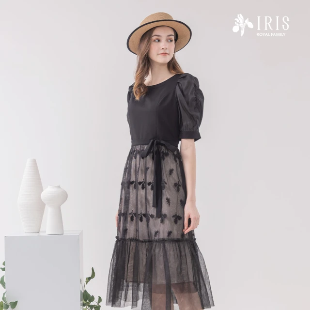 IRIS 艾莉詩 仙氣羽毛網紗洋裝(42645)