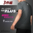 【HODARLA】三件組FLARE 100 PLUS 男女款短袖T恤排汗衫 台灣製(共9色-5XL 超防曬 團體服)