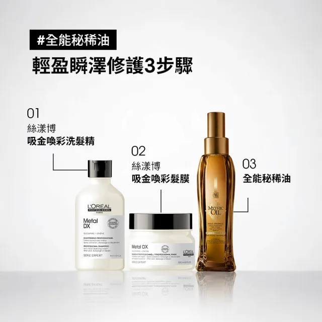 【L’OREAL 巴黎萊雅PRO】全能秘稀油100ml 買1送2 (護髮油)