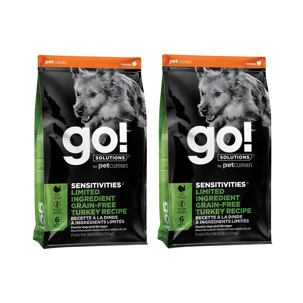 【Go!】低致敏火雞6磅 兩件優惠組 狗狗低敏系列 單一肉無穀天然糧(狗糧 狗飼料 體重控制 寵物食品)