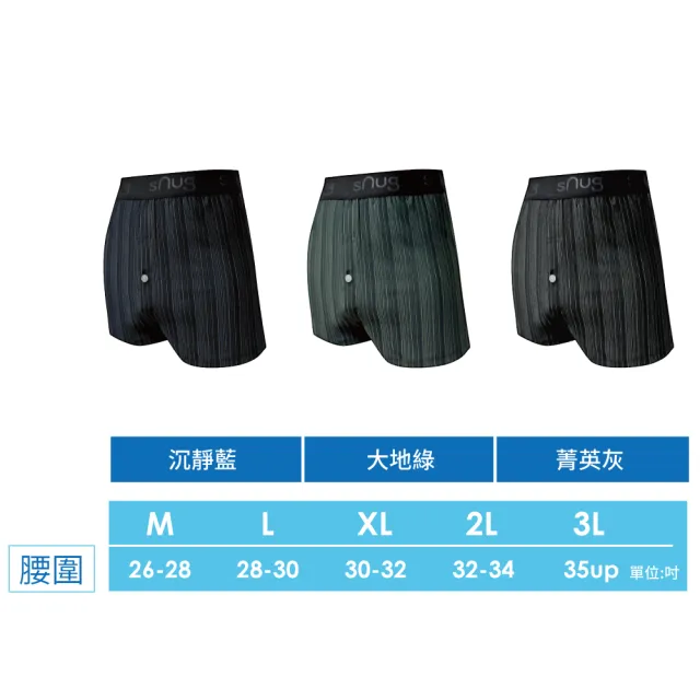 【sNug 給足呵護】sNugPro鋅元素健康內褲-沉靜藍(能量鋅元素/酷涼快乾/抗菌消臭/耐穿舒適/台灣製)