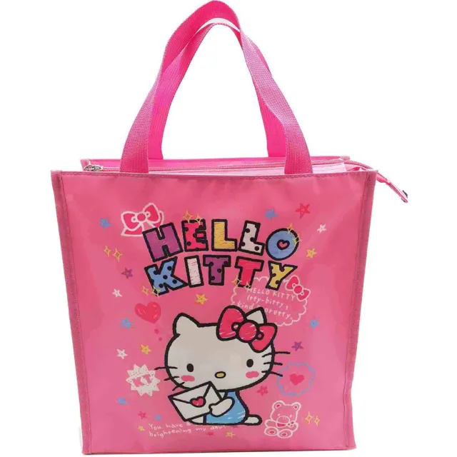 【SANRIO 三麗鷗】Hello Kitty直式補習袋(台灣正版授權)