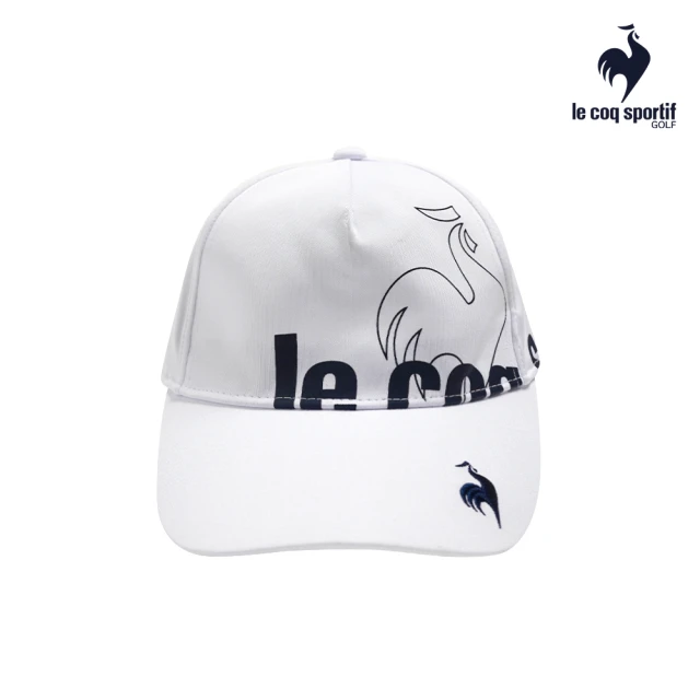 LE COQ SPORTIF 公雞 高爾夫系列 男款白色大LOGO百搭可調節棒球帽 QGT0J103