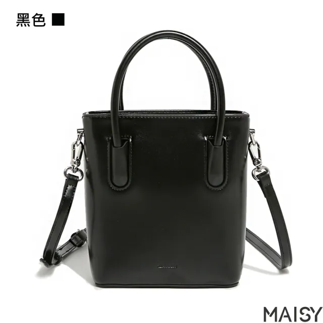 【MAISY】高級紋理質感百搭單色手機小方包(現+預  黑色／卡其色／咖啡色／棕色)