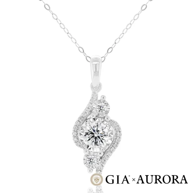 【AURORA 歐羅拉】GIA 30分 F color 圓鑽 八心八箭 天然真鑽 18K金 鑽戒 鑽墜 二款擇一 回眸(18K金)