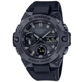 【CASIO 卡西歐】G-SHOCK 藍牙連線 碳核心防護 太陽能雙顯腕錶 禮物推薦 畢業禮物(GST-B400BB-1A)