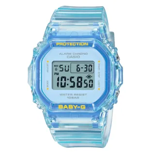 【CASIO 卡西歐】輕巧纖薄 繽紛夏季 清透亮眼 水漾藍 經典系列 BGD-565SJ-2_37.9mm