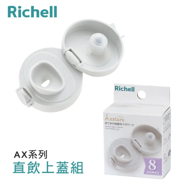 【Richell 利其爾】AX直飲上蓋組(AX系列200ML/320ML/450ML吸管/直飲適用)