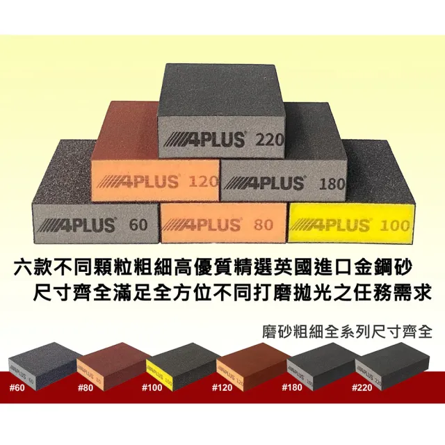 【APLUS】30入 60#80#100#120#180#220# 乾溼兩用海綿紗塊 砂紙(AE-GSO-CAGC-30)