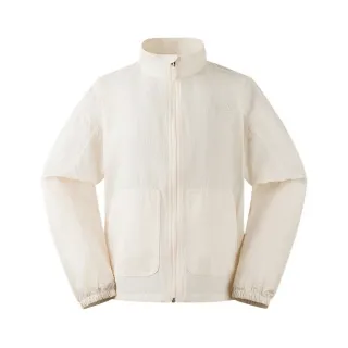 【The North Face】TNF 北臉 立領風衣外套  防風防曬 W M66 UPF WIND JACKET-AP 男 女 米白(NF0A87WEQLI)