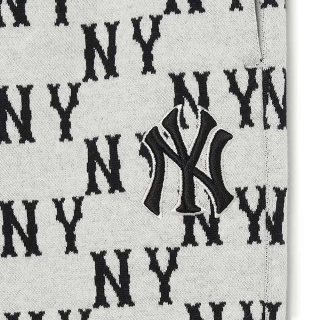 【MLB】KIDS 運動褲 休閒長褲 童裝 Monogram系列 紐約洋基隊(7APTM0131-50IVS)