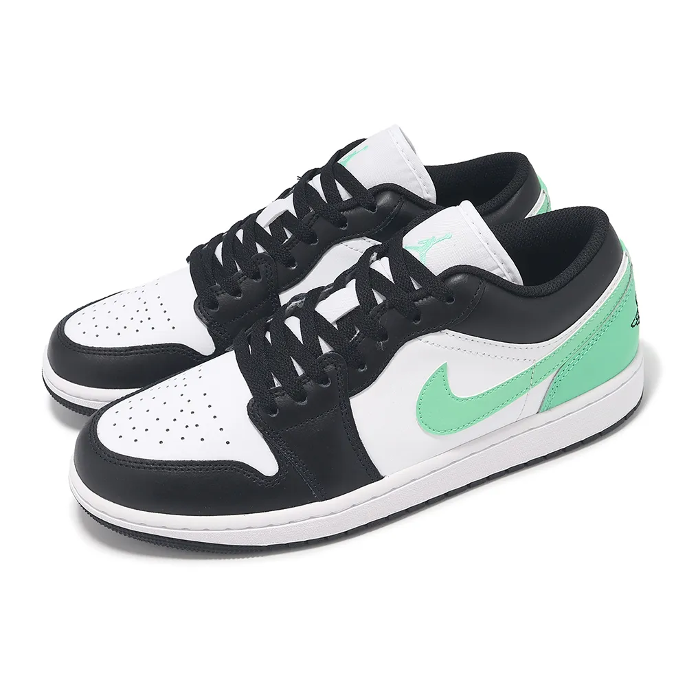 NIKE 耐吉】休閒鞋Air Jordan 1 Low Green Glow 男鞋黑蒂芬妮綠AJ1 