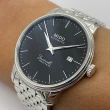 【MIDO 美度】Baroncelli Heritage永恆超薄腕錶 黑砂面精鋼款--加上鍊機＆多豪禮 M6(M027.407.11.051.00)