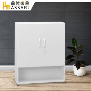 【ASSARI】防潮防蛀塑鋼緩衝浴室吊櫃(寬64x深22x高80cm)