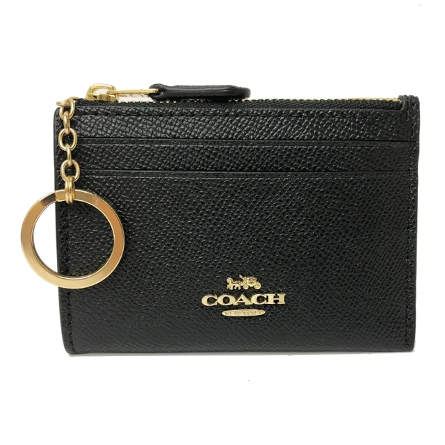 【COACH】經典LOGO悠遊卡夾鑰匙零錢包(多色選一)