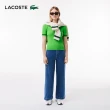 【LACOSTE】女裝-法國製 針織無縫圓領短袖毛衣(亮綠色)