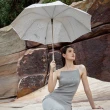 【大振豐】KIULA 琉金新古典 環保棉麻雙層自動直傘(抗UV 晴雨兩用 環保傘)