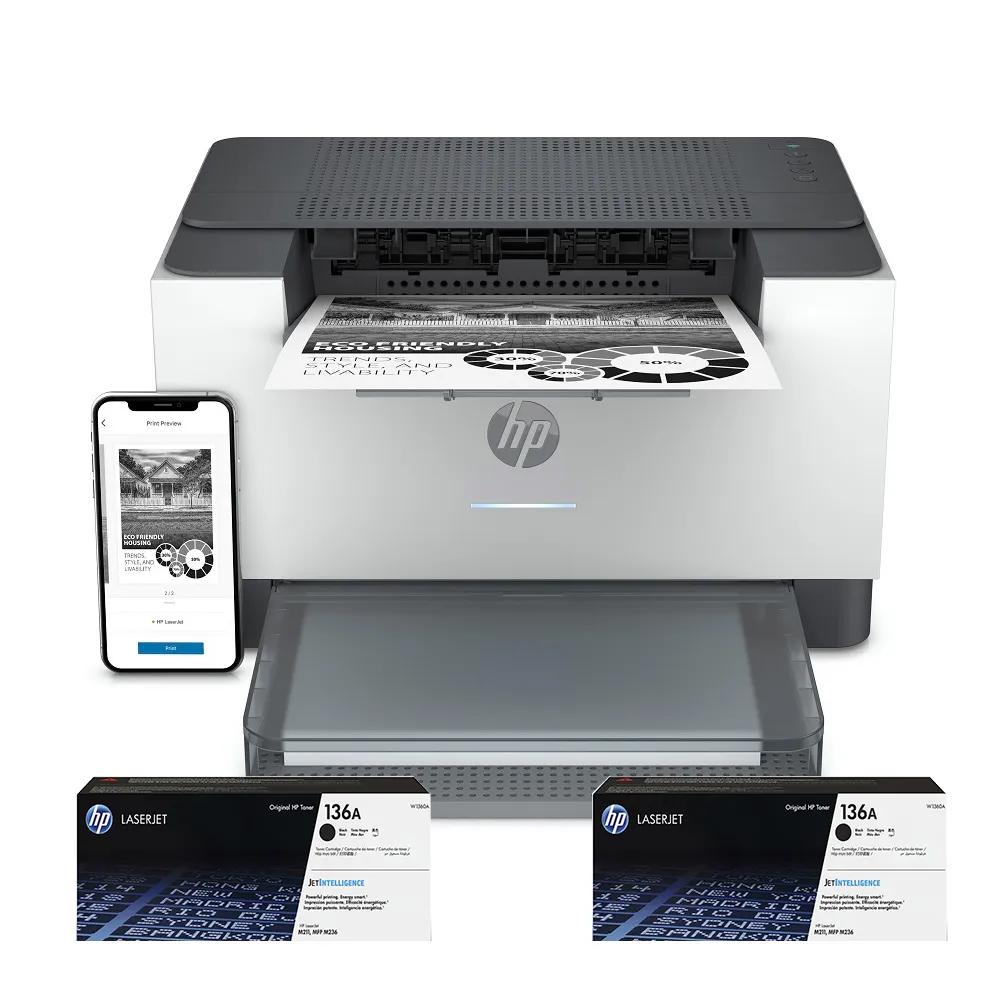 【HP 惠普】搭2黑碳粉★LaserJet M211dw 黑白雷射印表機(原廠登錄升級3年保固組)