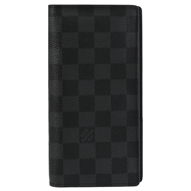 Louis Vuitton 路易威登Louis Vuitton 路易威登 LV N62665 Brazza 黑棋盤格紋拼接多卡雙折零錢長夾(現貨)