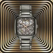 【Rado 雷達表】最新 官方授權True Square真方鏤空機械錶 12鑽電漿款-加上鍊機＆6豪禮 R01(R27083712)