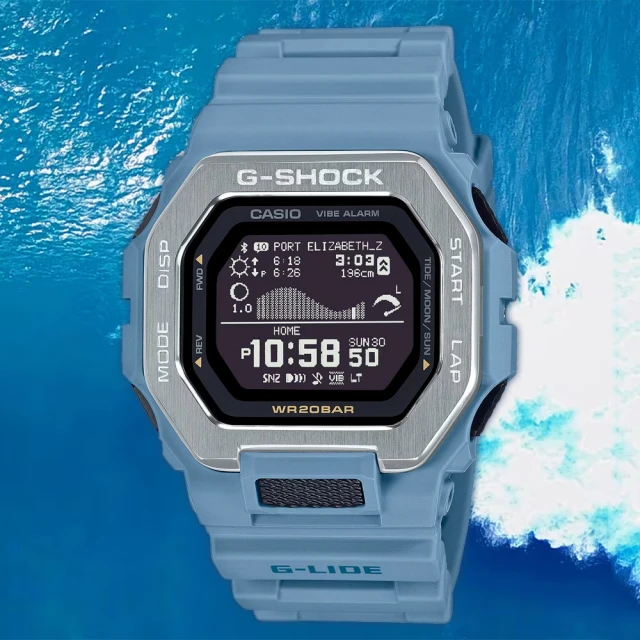 CASIO 卡西歐 G-SHOCK 衝浪運動藍芽手錶 聖誕節 禮物(GBX-100-2A)