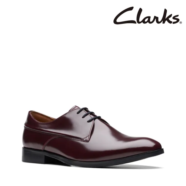 【Clarks】男鞋Craft Clifton Lo 高級拋光亮光皮革紳士鞋 皮鞋(CLM74543D)