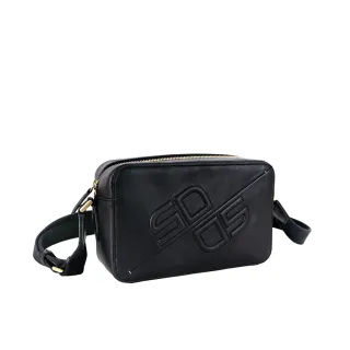 【SOBDEALL 沙伯迪澳】真皮SD標示斜背包