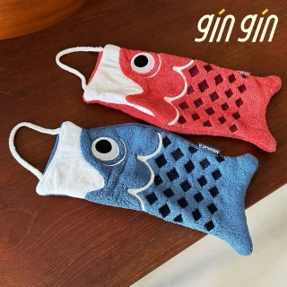 【gin gin】日本風 鯉魚旗 擦手布(可掛式 擦手巾 毛巾 吸水布 吸水 抹布)
