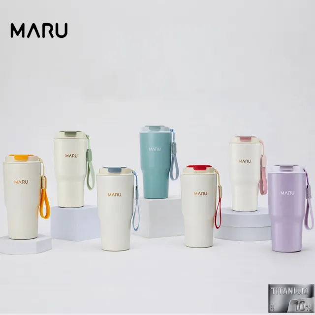 【Maru 丸山製研】保溫瓶買一送一-venti鈦瓷咖啡保溫杯600ml(陶瓷保溫杯/咖啡隨行杯/不鏽鋼保溫瓶)