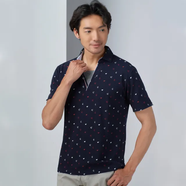 【BARONECE 百諾禮士】穩重時尚POLO衫_深藍(240241-38)