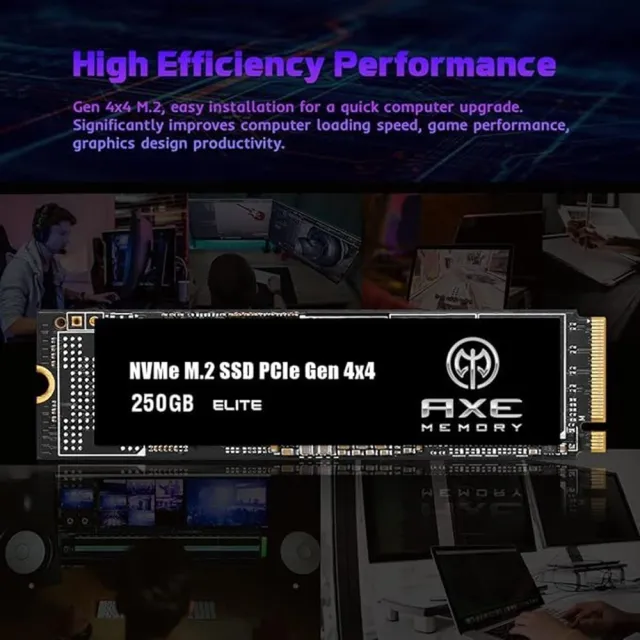 【AXE MEMORY】M.2 2280 固態硬碟 Elite Internal SSD Gen4 PCIe NVMe(1TB - 台灣製 讀：4500M/寫：1900M)