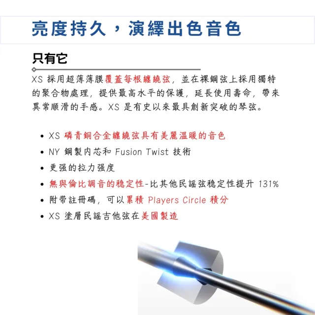 【D’Addario】XSAPB系列 薄膜塗層磷青銅木吉他弦/卓越品質首選(民謠吉他弦 Strings 包膜弦 防鏽弦)