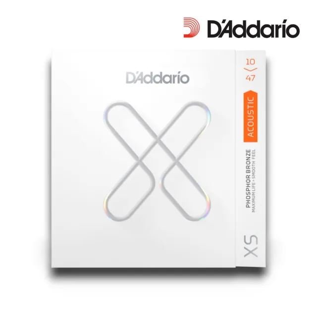 【D’Addario】卓越品質首選 XS薄膜塗層磷青銅木吉他弦／XSAPB(民謠吉他弦 結他弦 Strings 包膜弦 防鏽弦)