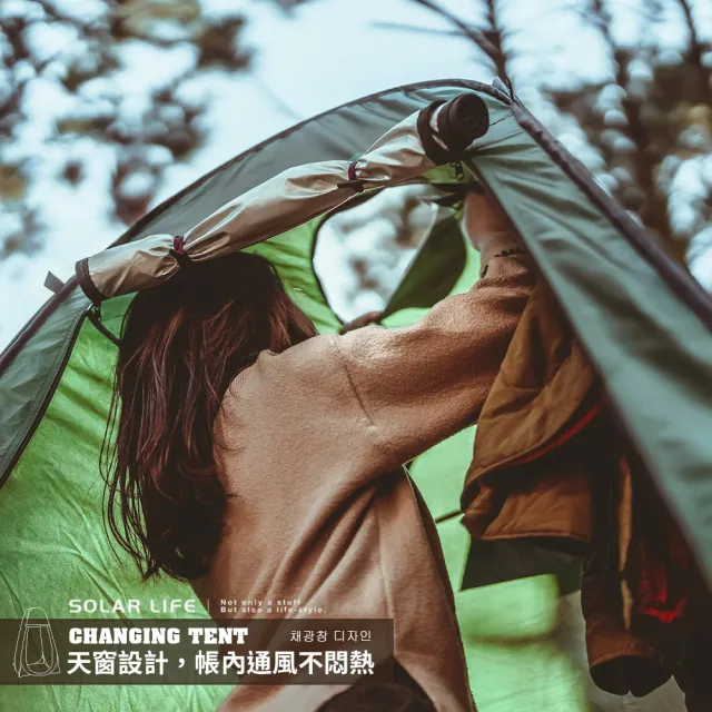 【索樂生活】彈開式行動更衣帳篷(更衣帳篷 淋浴帳篷 露營廁所帳 秒開換衣帳 野營洗澡帳)