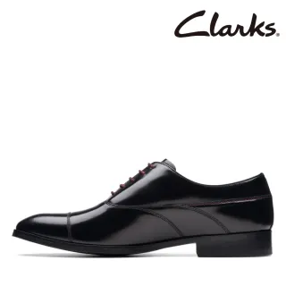 【Clarks】男鞋Craft Clifton Go 高級拋光亮光皮革橫飾牛津紳士鞋 皮鞋(CLM74544D)