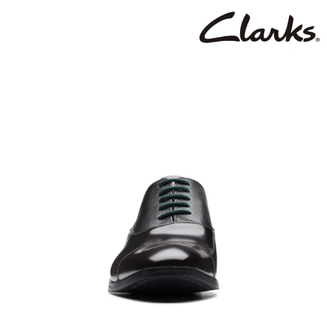 【Clarks】男鞋Craft Clifton Go 高級拋光亮光皮革橫飾牛津紳士鞋 皮鞋(CLM74545D)