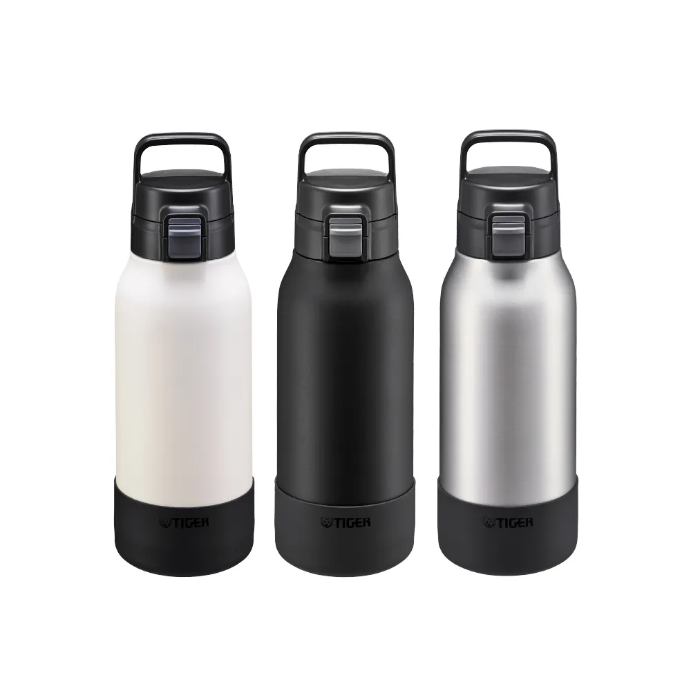 【TIGER虎牌】大容量手提彈蓋不鏽鋼保冷瓶1000ml(MTA運動水瓶/戶外登山/輕量保冰杯)