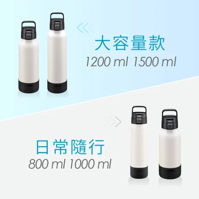 【TIGER 虎牌】大容量手提彈蓋不鏽鋼保冷瓶 1200ml(MTA-B120)