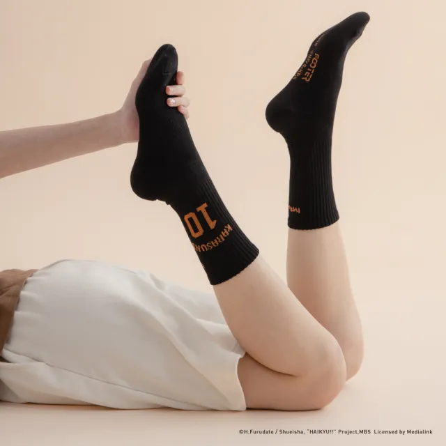 【FOOTER】排球少年!!烏野高校高筒襪(HF04-黑)