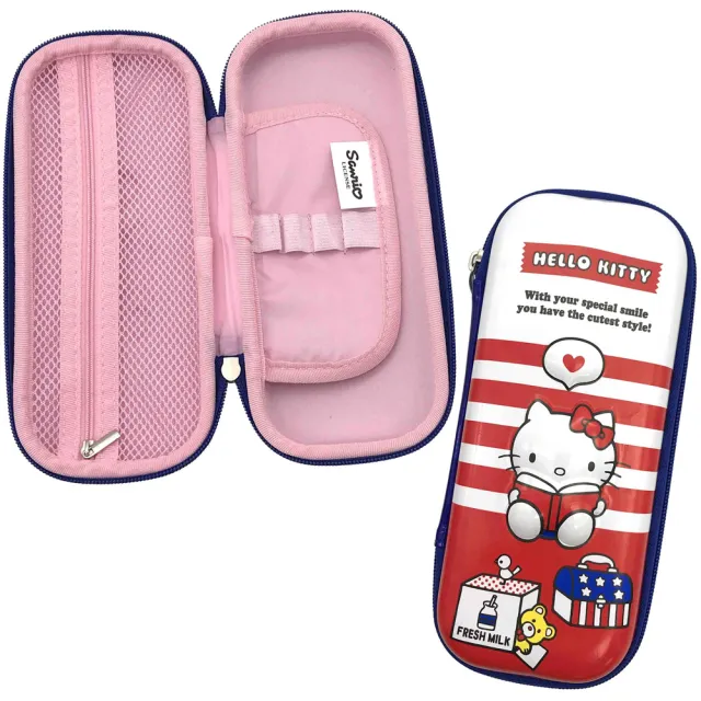 【SANRIO 三麗鷗】Hello Kitty立體硬殼筆盒(台灣正版授權)