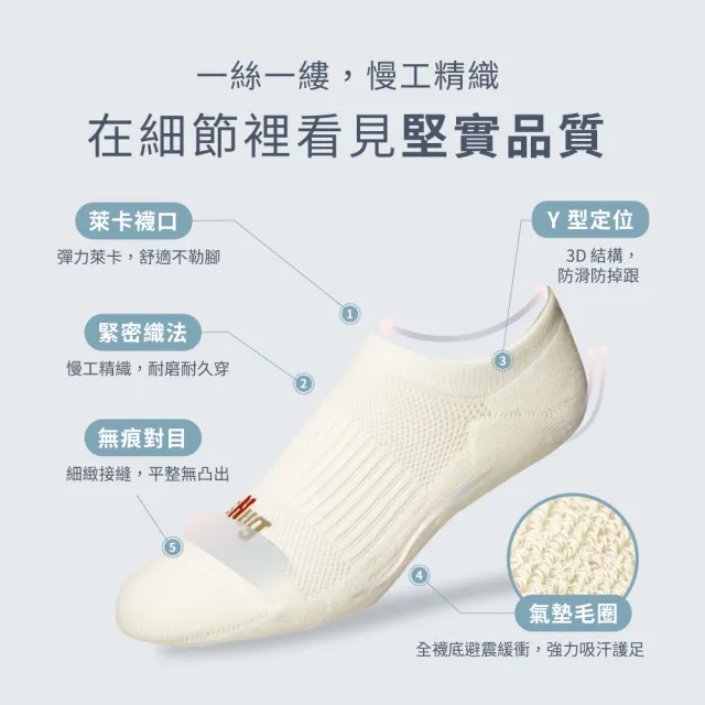 【sNug 給足呵護】10雙組經典時尚運動船型襪-米白(無痕不鬆脫/船型襪/運動襪/10秒除臭襪/久站久走)