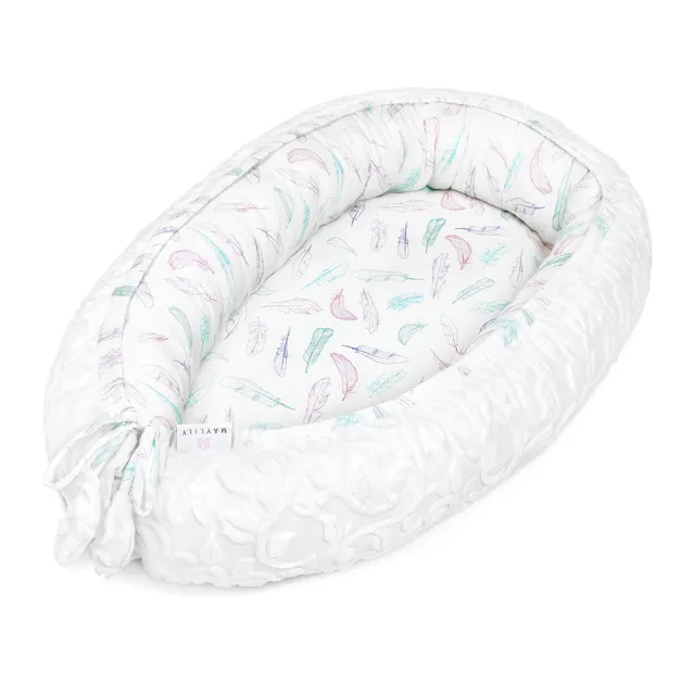 【波蘭 Maylily】MOMO獨家超值組合 竹纖柔雲雙面睡窩+睡墊替換套(床中床 攜帶嬰兒床 彌月禮)
