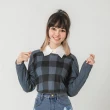【MI MI LEO】3件組-台灣製熱昇華刷毛保暖衣(配色格紋 顯瘦刷毛 腰身 套組)