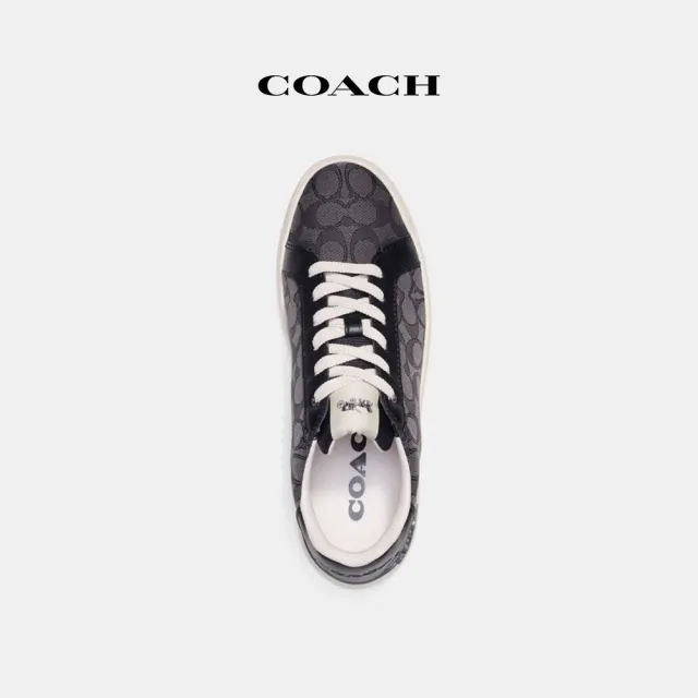 【COACH蔻馳官方直營】CLIP經典Logo低筒運動鞋-黑色(CI077)