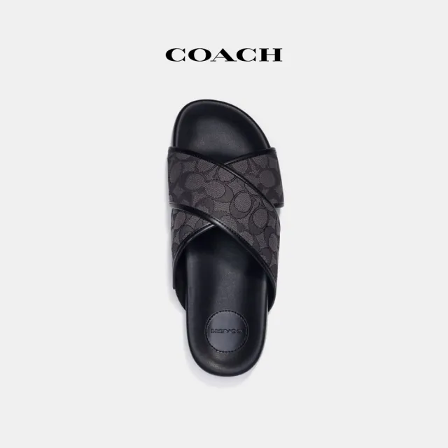 【COACH蔻馳官方直營】CROSSOVER涼鞋-碳灰色/黑色(CA158)