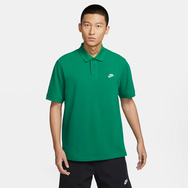 NIKE 耐吉 上衣 男款 短袖上衣 運動 POLO衫 AS M NK CLUB SS POLO PIQUE 綠 FN3895-365(3S3781)